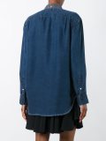 contrasting collar denim shirt