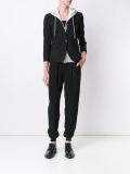 layered hooded blazer