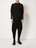 pleated band collar shirt 