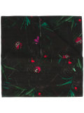 plant print scarf