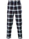 plaid cropped trousers