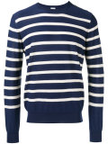 stripe buttoned side jumper