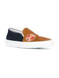 denim detail slip-on sneakers