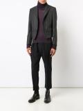 pinstripe short blazer