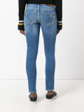distressed cropped skinny jeans