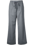 wide-leg cropped trousers