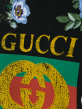 floral embroidered logo T-shirt