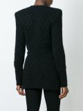 tie fastened quilted cardigan
