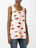 lip print tank top