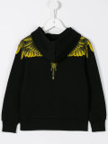 wing print hoodie 