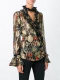 embellished wrap blouse 
