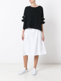 midi A-line skirt