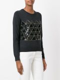 geometric panel pullover