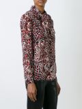 tiger print pussy bow blouse