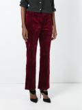 creased straight fit trousers