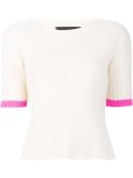shortsleeved ribbed blouse