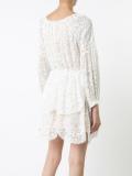 longsleeved tiered lace dress