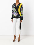floral print wrap blouse 