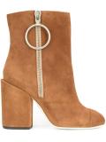 zipped ankle boots