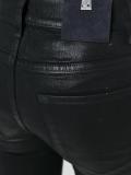 waxed detail skinny trousers