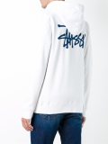 logo print zipped hoodie