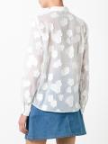 clouds motif sheer shirt