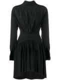 draped tie-back dress