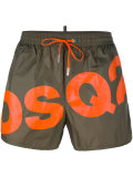 slanted logo swim shorts