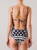 cut out detail printed swimsuit