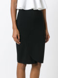 curved front pencil skirt