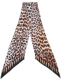 'Leopard's Teeth' printed skinny scarf
