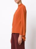 pointy longsleeves blouse