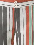 striped flared trousers