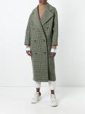 plaid double breasted coat