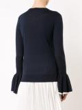 pleated trim sweatshirt 