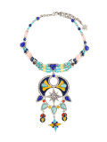 beaded drop pendant necklace 