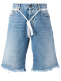 frayed denim shorts