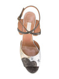 metallic star print sandals