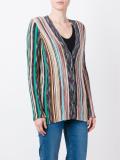 ribbed V-neck cardigan