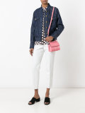 band collar denim jacket