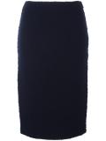 frayed knit skirt