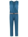 v-neck belted jumpsuit