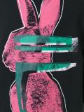 glitch bunny print sweatshirt