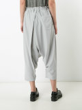 drop-crotch cropped trousers