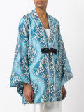 bird print kimono jacket