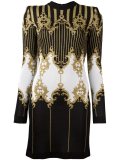 fitted glitter baroque dress
