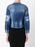 distressed denim jacket