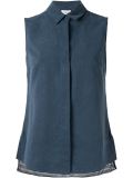 mesh back sleeveless shirt