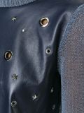 knit sleeve studded top