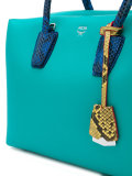 snake print trim tote bag 